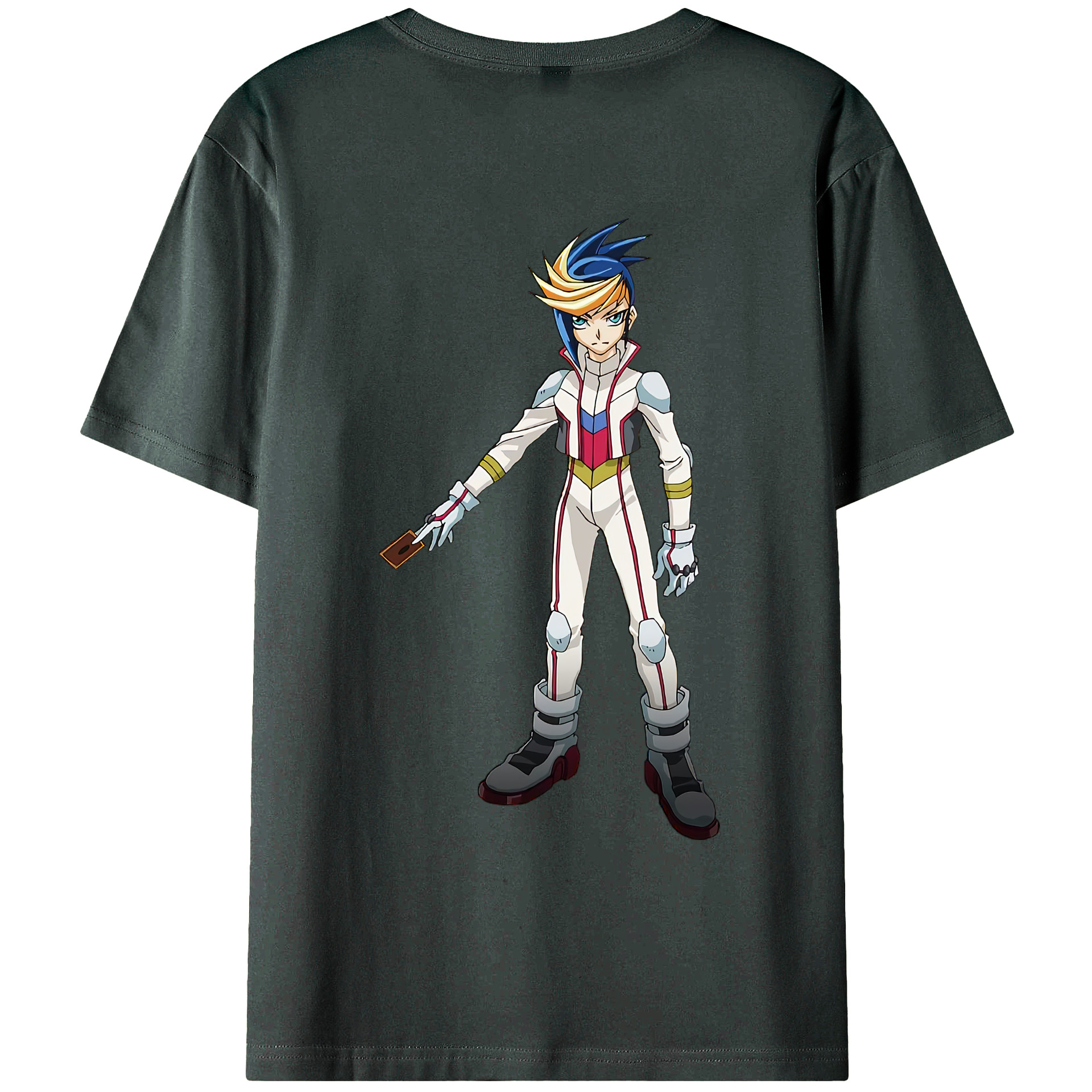 （画像用） 遊☆戯☆王 Yu-Gi-Oh! 綿100％ メンズ半袖Tシャツ（バックプリント） 通気性